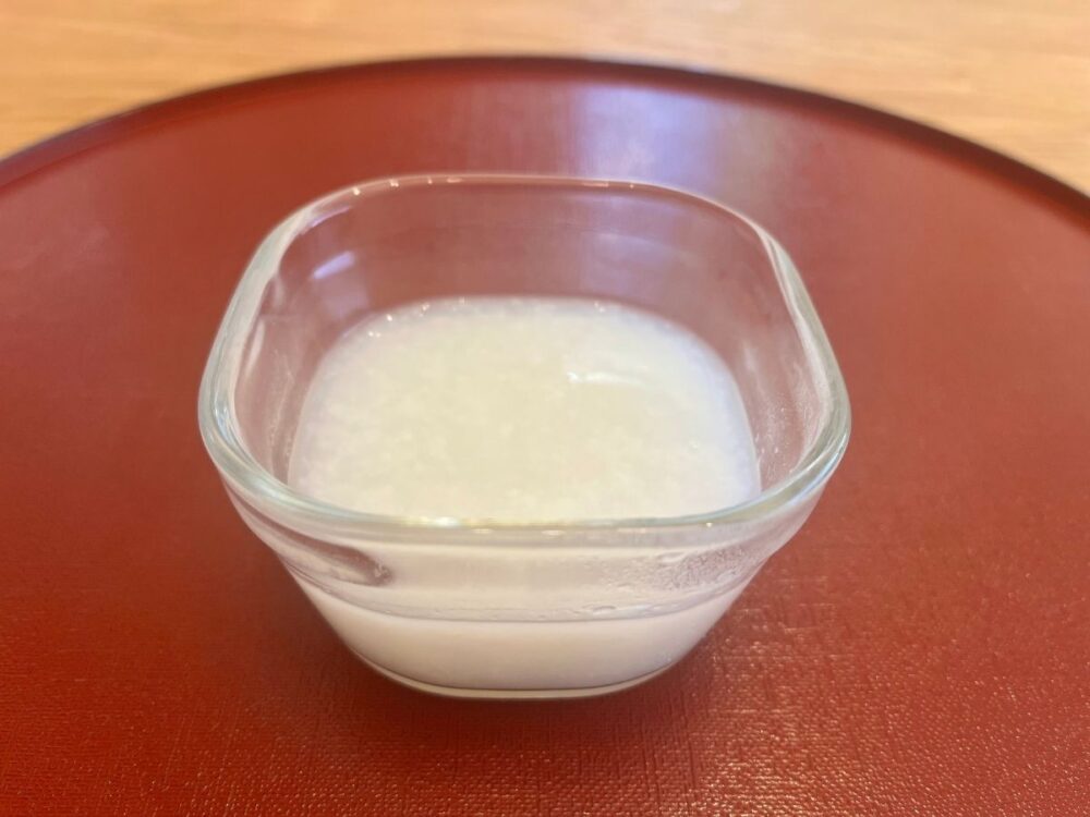 オートクッカーで作った10倍粥の完成写真