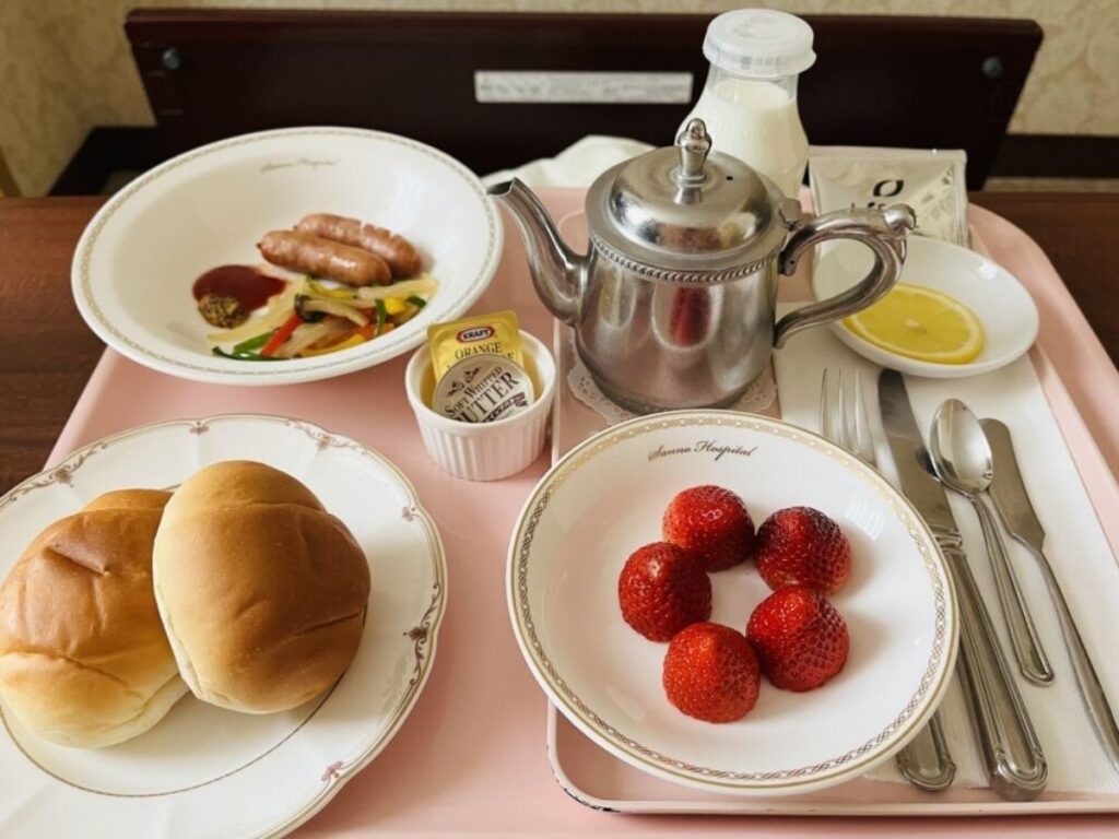 山王バースセンターの洋朝食