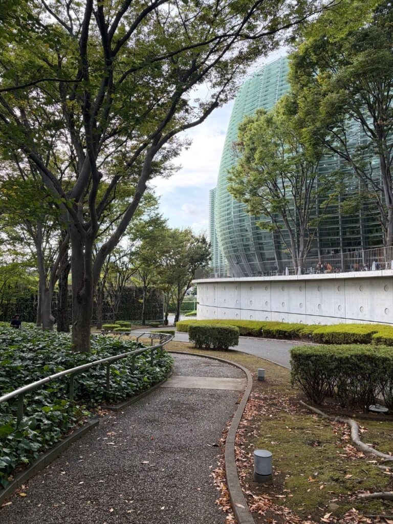 美術館横の緑道